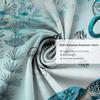 Ocean Theme Shower Curtain – Sea Turtle, Octopus, Jellyfish & Fish Print in Blue Teal, Coastal Bathroom Decor with Hooks