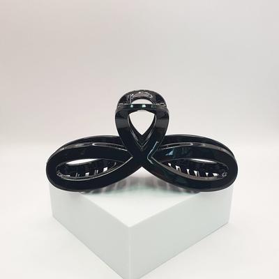 Domestically Produced, Sturdy Women's Round Hair Clip, Black