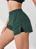 2026 New Style Faux Two-Piece Anti-Exposure Yoga Shorts Sports Shorts Running Fitness Tennis Casual Basic Sports Pants Women's