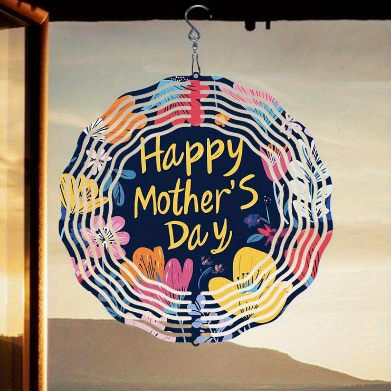 10 Zoll Hängender Windspinner mit 360-Grad-Haken für Balkon-Gartendekor Frühling Sommer Außendekoration