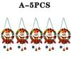 Felt Christmas Garlands Wreaths Hanging Wind Chime Display Stand Craft Christmas Craft Kits For Window Display Decor