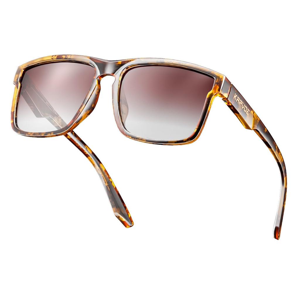 KAPVOE Polarized Sunglasses HD UV400 UV PC Impact Ideal for and Travel Lenses, (99%+ Protection), Ultra-lightweight Frame, Resistant, Unisex, Stylish,