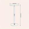 Transparent Tea Table Acrylic Side Small Round Simple Creative Corner Modern Table Space Saving Drink Table for Liveingroom