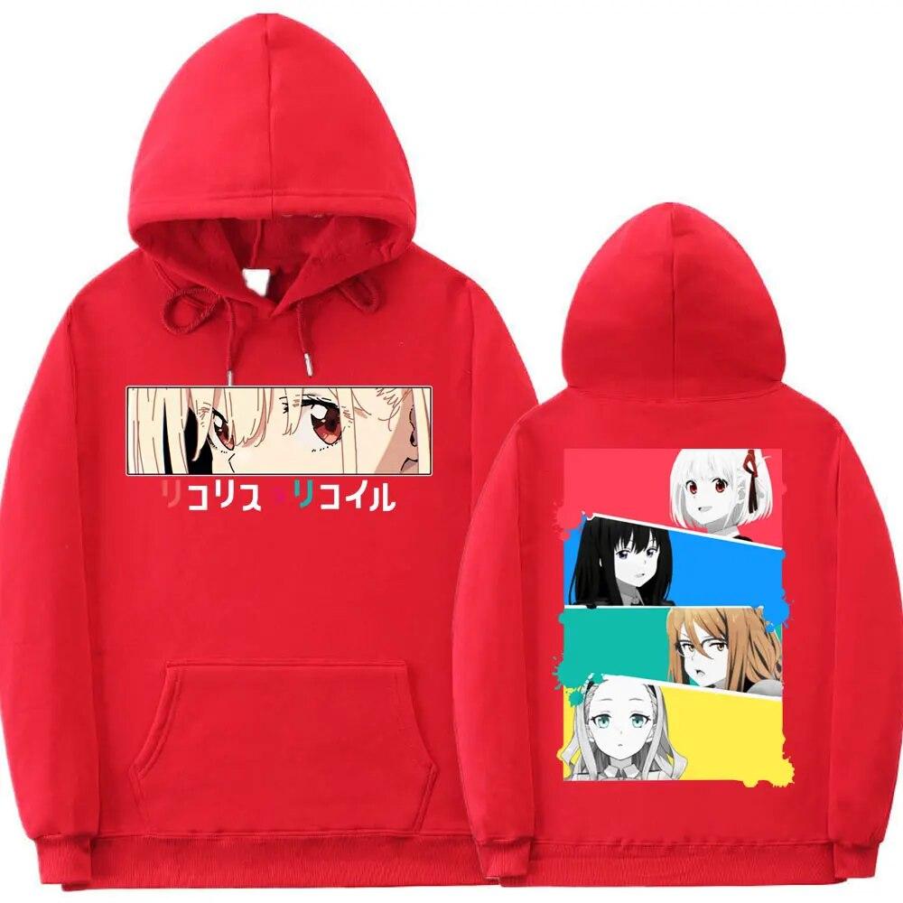Manga Lycoris Recoil Chisato Nishikigi Takina Inoue Printed Hoodie Anime Unisex Women Fleece Hoodies Fashion Sportswear Sweatshirt