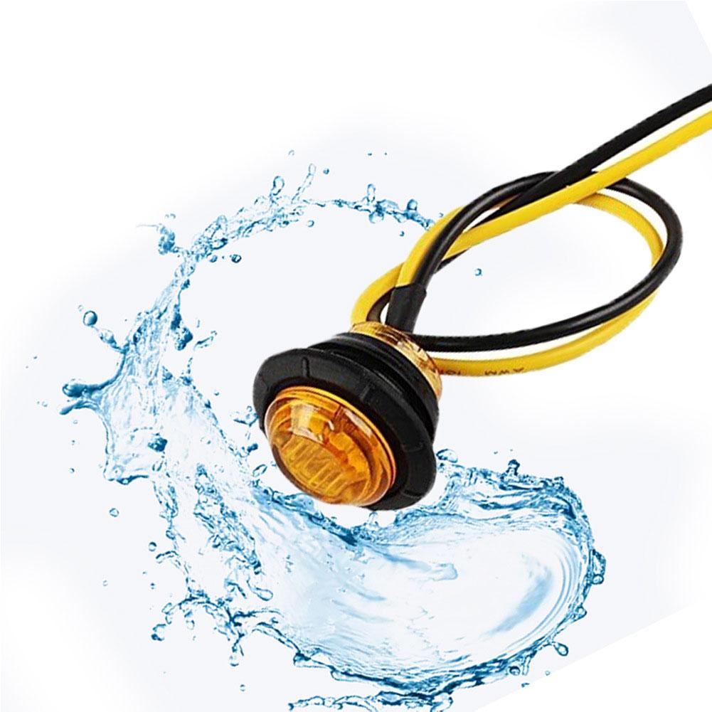 10Pcs 12/24V Vehicle LED Side Marker Light Mini Turn Signal Lamp Rear Light Stop Warning Light For Car Trailer Lorry Tractor Bus