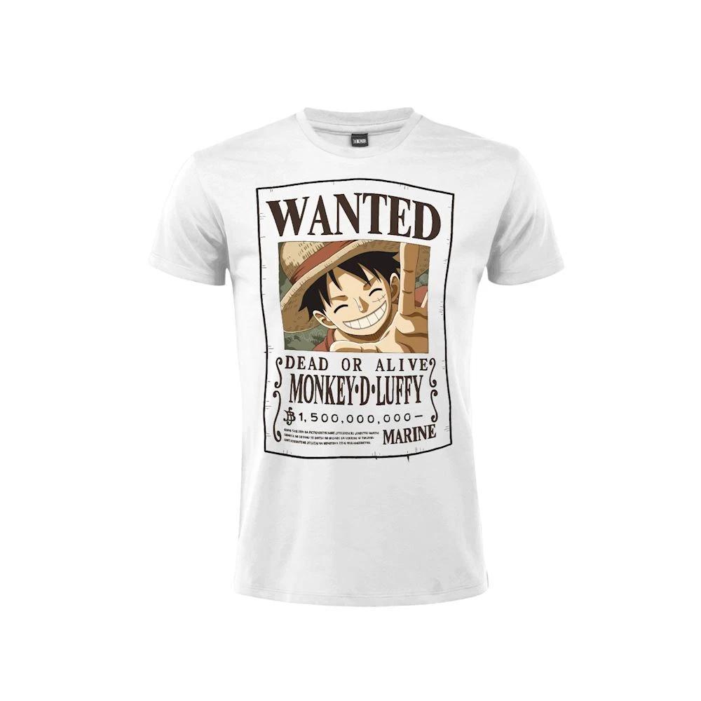 One Piece T-Shirt - Wanted - Monkey D. Luffy Original Official Jersey T-Shirt- 3XL