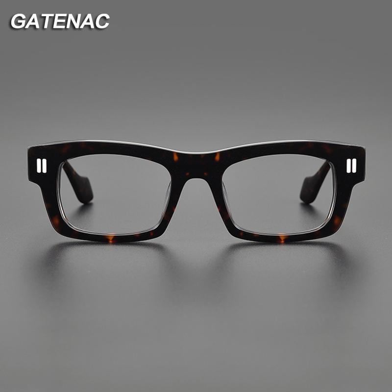 Vintage Acetate Glasses Frame Men Square Prescription Myopia Eyeglasses Frame Women 2023 Retro Luxury Brand Designer Spectacles