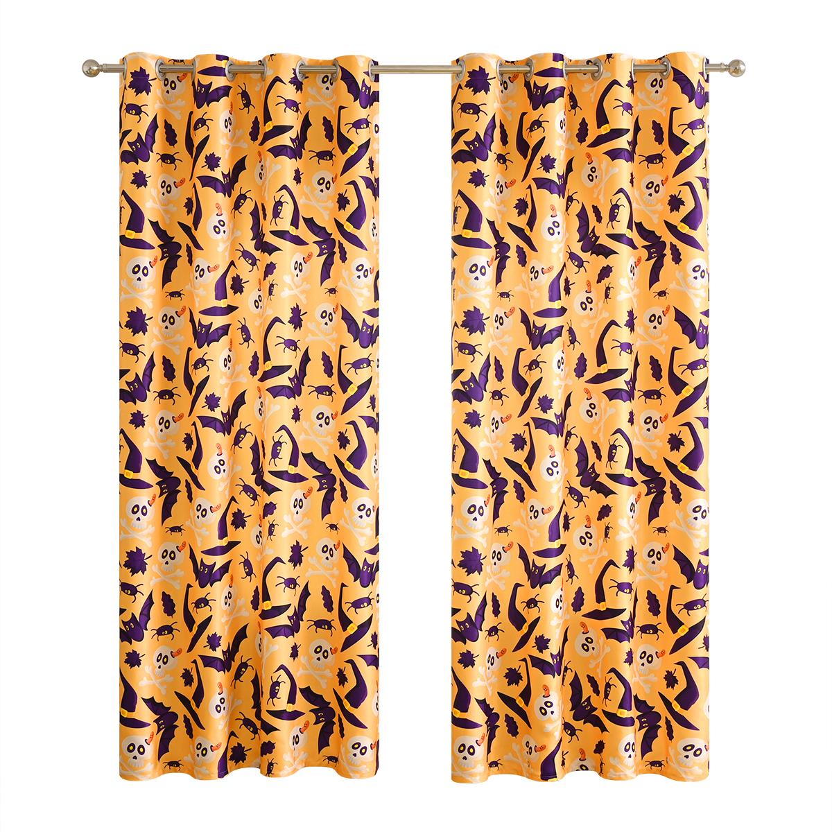 

1/2 панели Хэллоуин Тема Окна Шторы Фото Реквизит Люверсы Шторы Домашний Декор