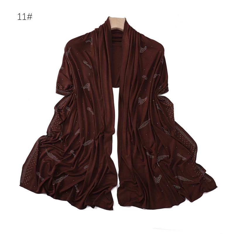 Muslim Solid Jersey Hijab Scarf for Women Cotton Square Head Wrap Scarves Jersey Hijabs Islamic Turban Headband Shawl Scarves