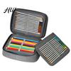 Portable Pencil Case 72-Slot Sketch 3-Layer Oxford Storage Pouch for Coloring Compact Travel Pens And Art Supplies Stationery Organizer Students