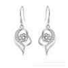 I have your earrings in my heart, women's light luxury, high-end sense, slightly inlaid with zircon, simple personality, temperament, love ear hook