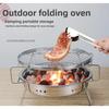 Folding Stainless Steel BBQ Grill for Outdoor Camping Patio Portable Round Barbecue Stove for Healthy and Convenient Cooking