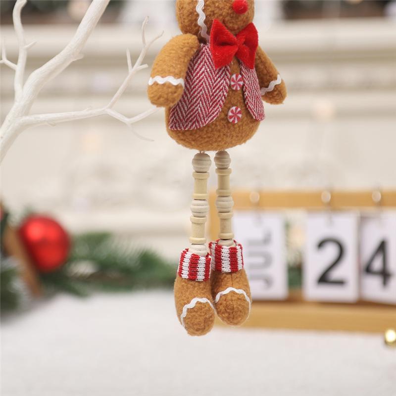 2PCS Gingerbread Ornaments Christmas Gingerbread Ornaments Hanging Gingerbread Hanging Ornaments For Xmas Tree