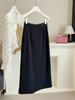 Women's Spring High-Waisted Straight Skirt with Back Slit – Versatile, Hip-Hugging OL Commute Style