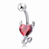 Kupfer Kristallkugel Bauchnabelringe Eleganter Glänzender Körperschmuck Runde Edelstein Bauchnabelpiercing Geschenk