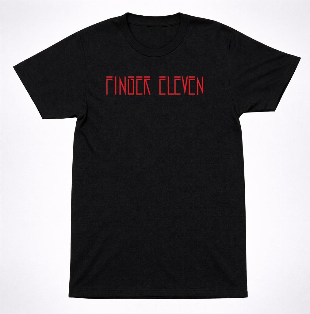 Finger Eleven Text Logo Shirt Alternative Rock Band Minimal Symbol Black Shirt S разноцветный