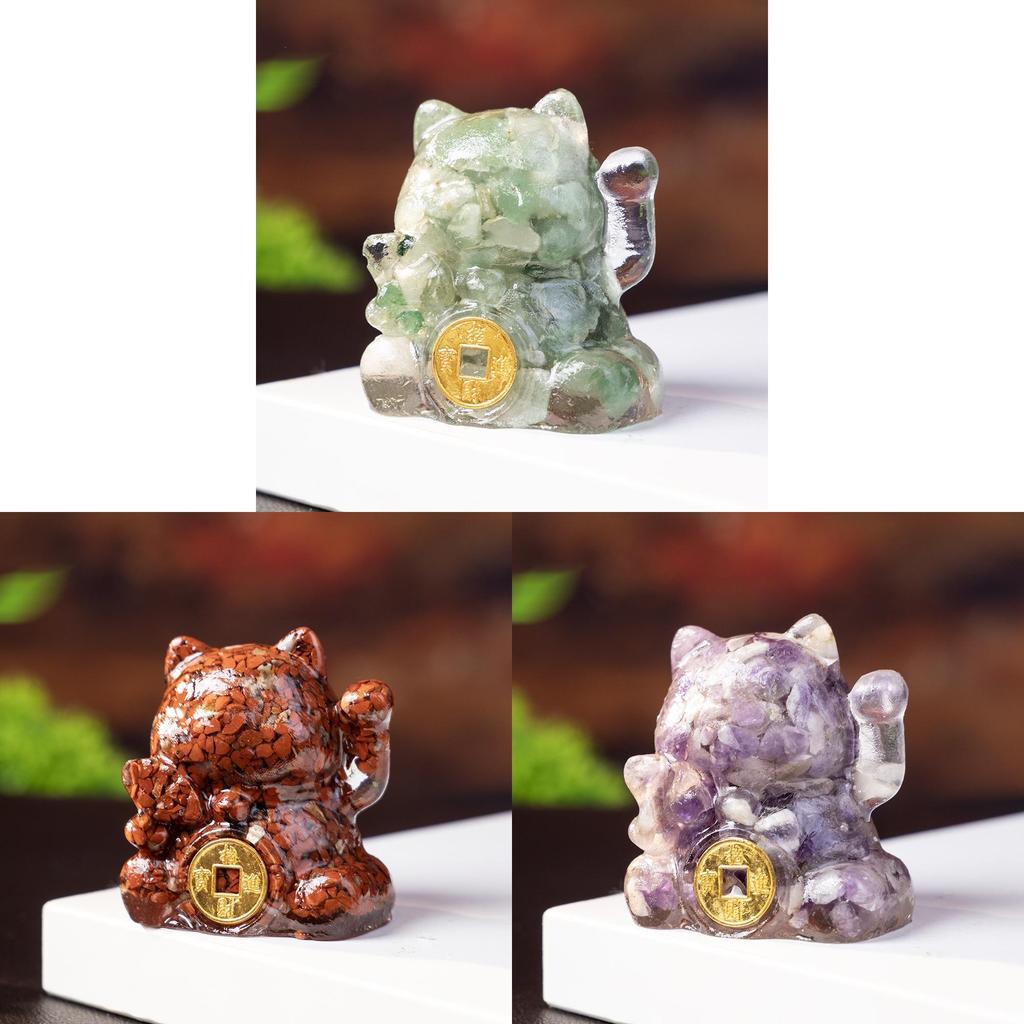 Crystal Waterstone Animal Ornament With Shell Accents For Office Desk Decor
