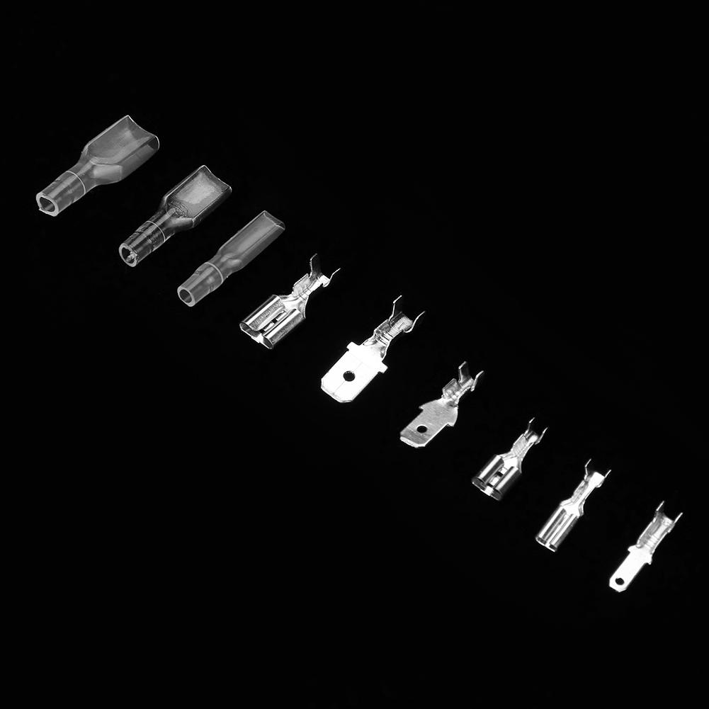 270pcs Male  Female Spade Crimp Terminal Connector Kit With Insulated Sleeve