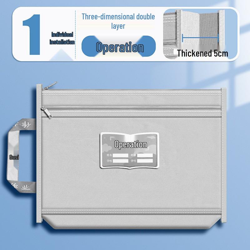 

Папка-файл для ученика средней школы на молнии, двухслойная