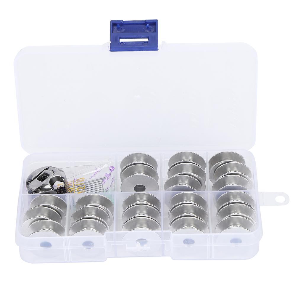 Szpulka do maszyny do szycia zestaw metalowych akcesoriów wymiennych ze schowkiem na nawlekacz igły