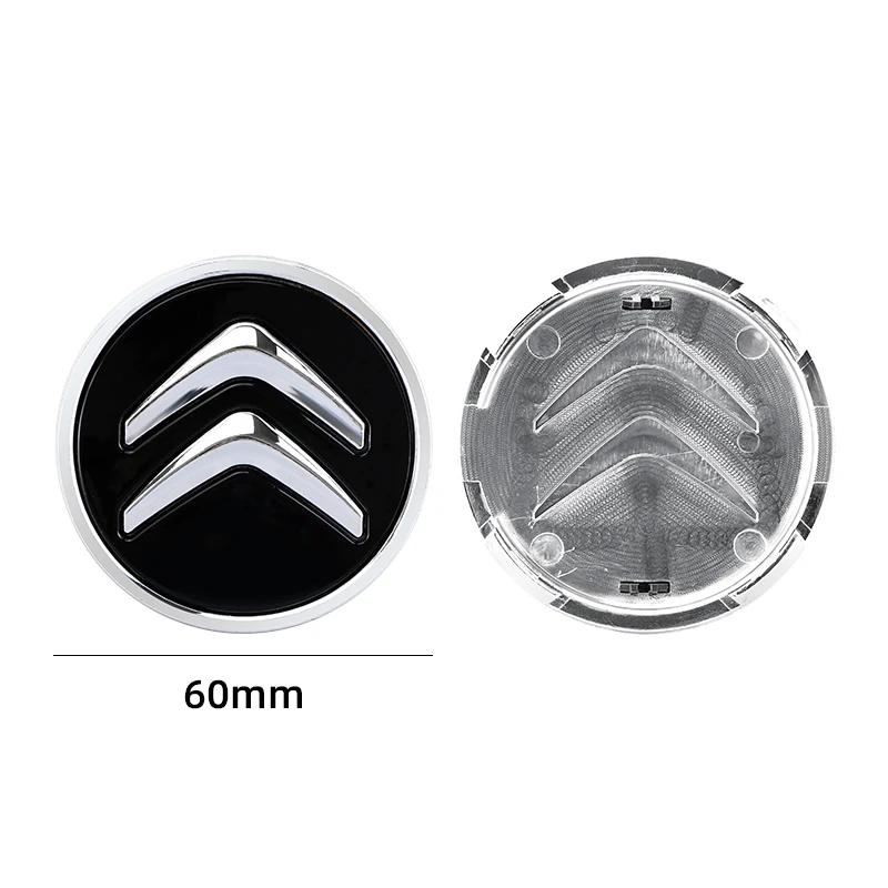 4 peças 60MM Calotas Centrais de Roda Tampa Central de Roda Para Citroen C4 C5 C3 C2 C1 C4L C6 Picasso Saxo C-ELYSEE VTS