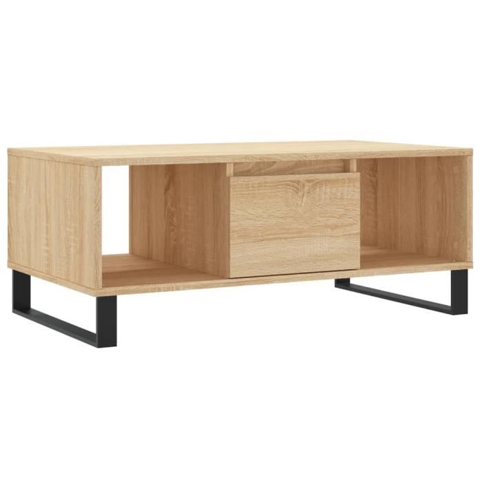 VidaXL Coffee Table Sonoma Oak 90x50x36.5 Cm Engineered Wood 830599
