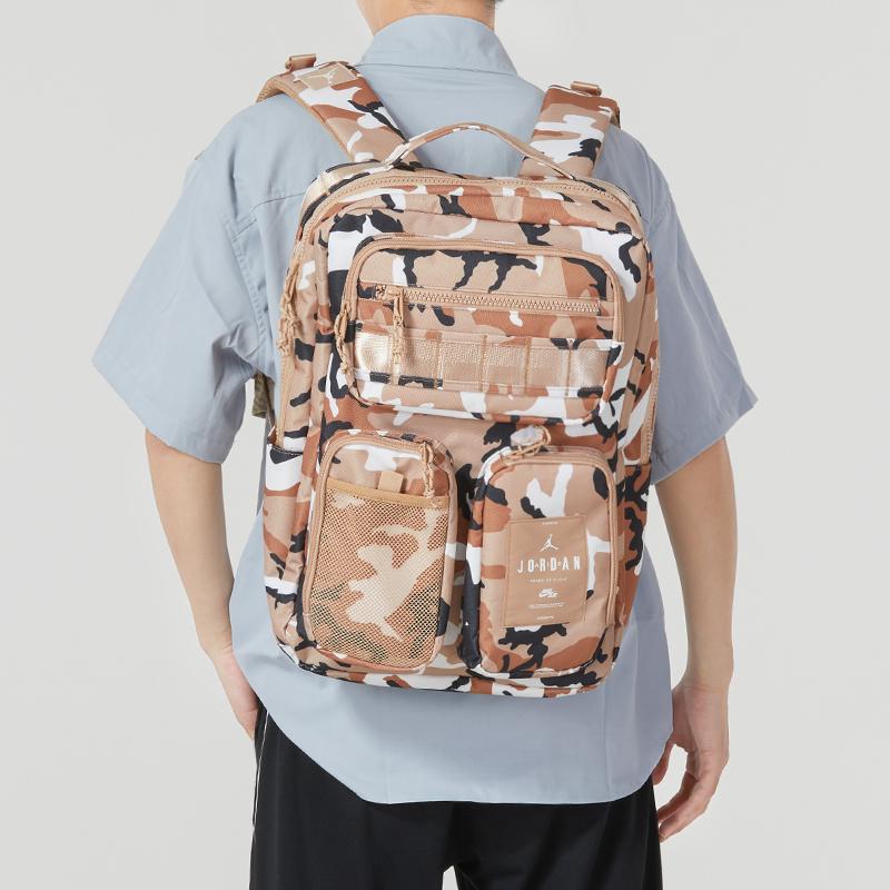 New Jordan Polyester Backpack Unisex Desert Camouflage JD2333032AD-002