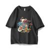 Graffiti Illustration Bear Printing Y2K Girls 100 Cotton TShirt Summer Casual Trendy Vintage Oversized Short Sleeve Unisex Tee