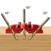 30°/45°/90° Aluminum Pocket Hole Jig Kit, Multi-Angle Drill Guide Set  With Dual Extension Positioning Rods for Woodworking DIY