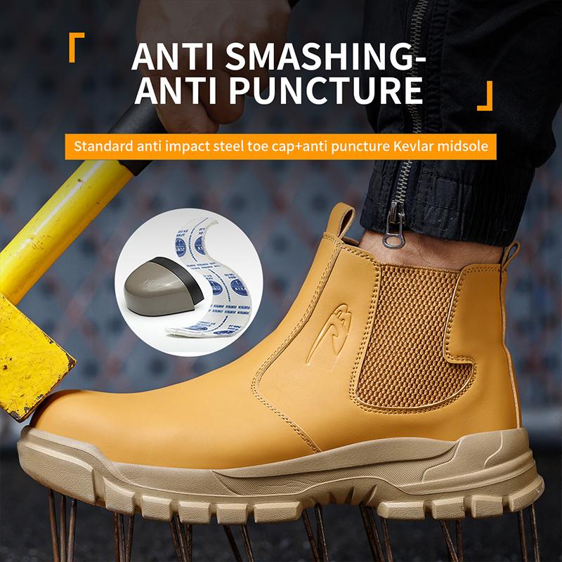Waterproof Work Safety Boots Steel Toe Shoes Chelsea boots Men Puncture-Proof Anti scalding Safety Shoes Protection Boots 2025