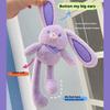Pull Up Rabbit Plush Toy Soft Stuffed Bunny Keychain Cute Hanging Decor Stress Relief Schoolbag Pendant Gift For Kids 30Cm