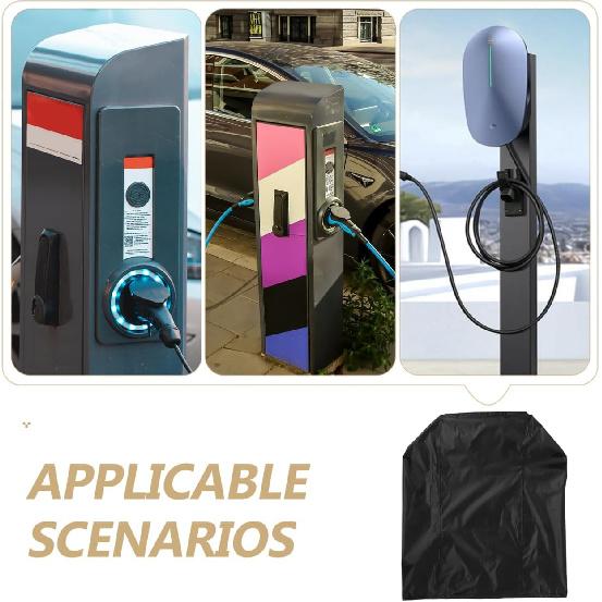 Waterproof Ev Charger Cover Protective Rainproof Dustproof Sleeve for Electric Vehicle Charging Station Outdoor Use 27.56X13.78X9.84 Inches
