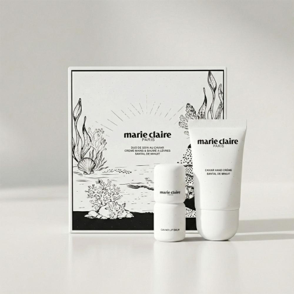 Marieclair Beauty Caviar Care Duo Hand Cream Santal De Minuit 30ml Lip Balm 3.4g Santal de Minuy