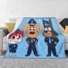 Coperta di Flanella per Bambini con Personaggi dei Cartoni Animati Sheriff Labrador Polizia, Coperte Calde da Divano per Viaggi all'Aperto, Copriletti, Trapunta Sottile