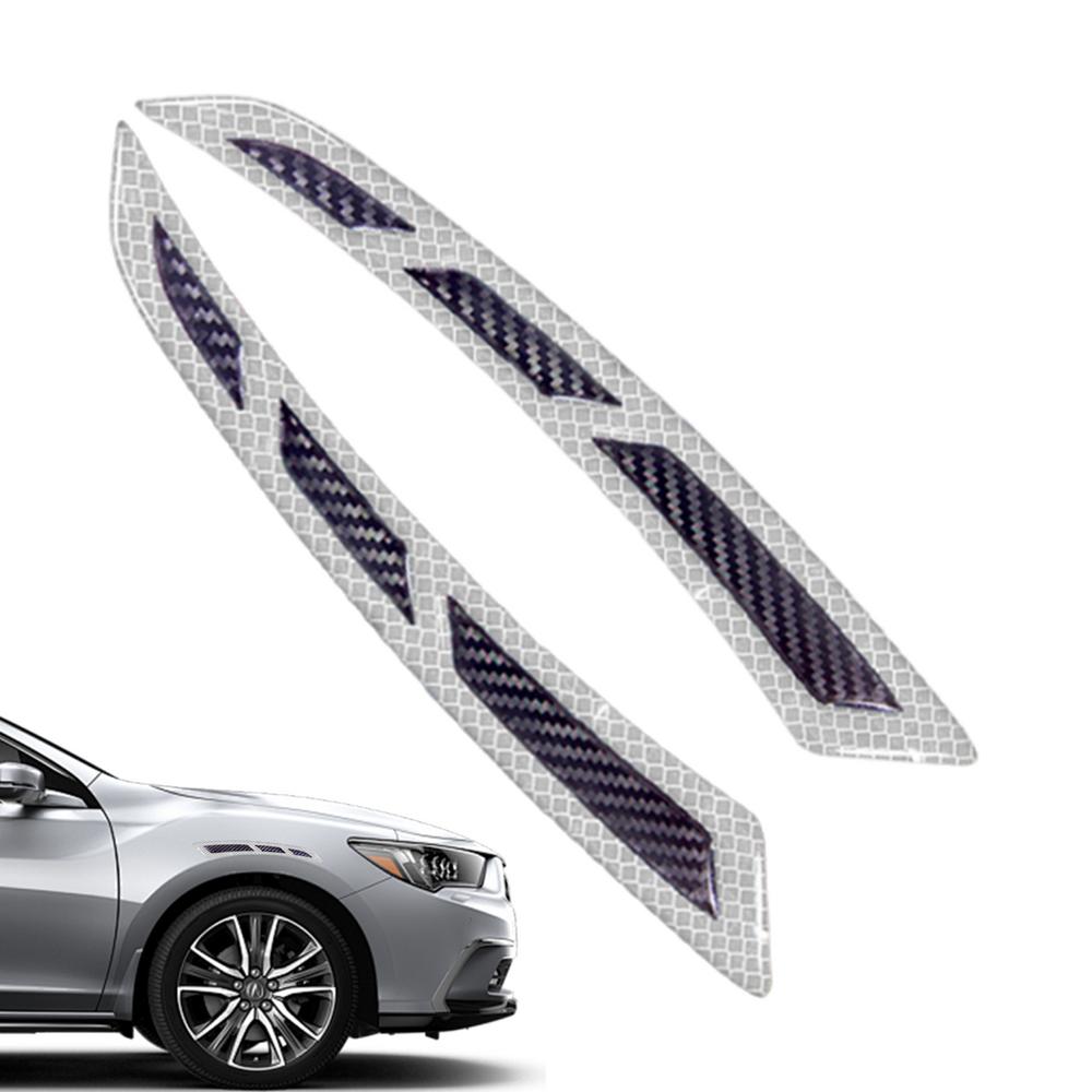 Car Reflective Stickers 2Pcs Automotive Reflective Stickers Automotive Sticker Waterproof Car Wheel Eyebrow Sticker For SUV