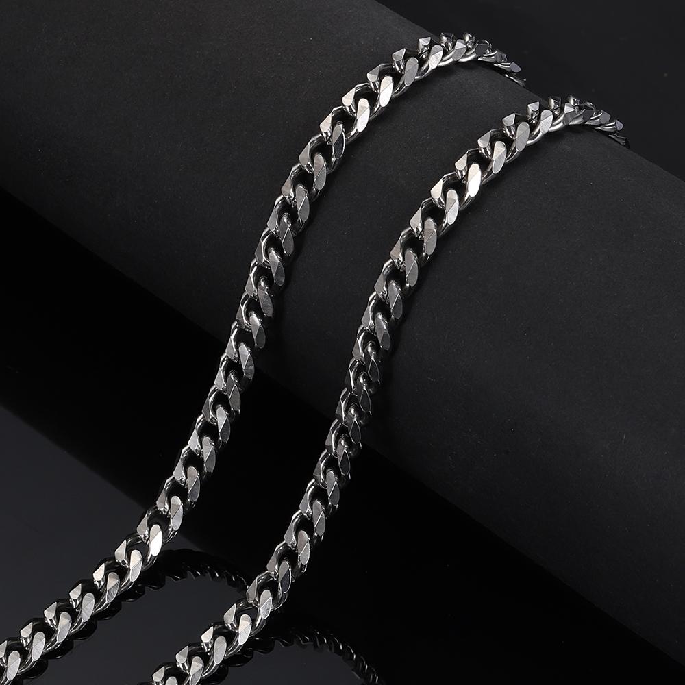 1Meter Stainless Steel Chain for Necklace Jewelry Making DIY Rolo Cable Link Curb Chains Thick Chain Man Bracelet Accessories