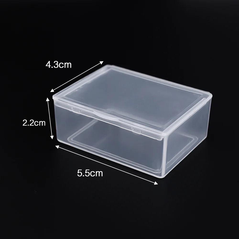 Mini Rectangle Storage Box Translucent Packing Dustproof Solid Strong Home Organizer Jewelry Ornaments Accept Case Container