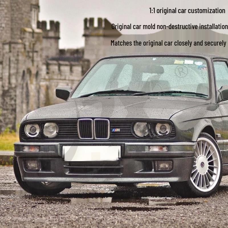 BMW E30 3 Series (83-91) Matte Black/Semi-Chrome Tricolor Modified M3 Intake Grille