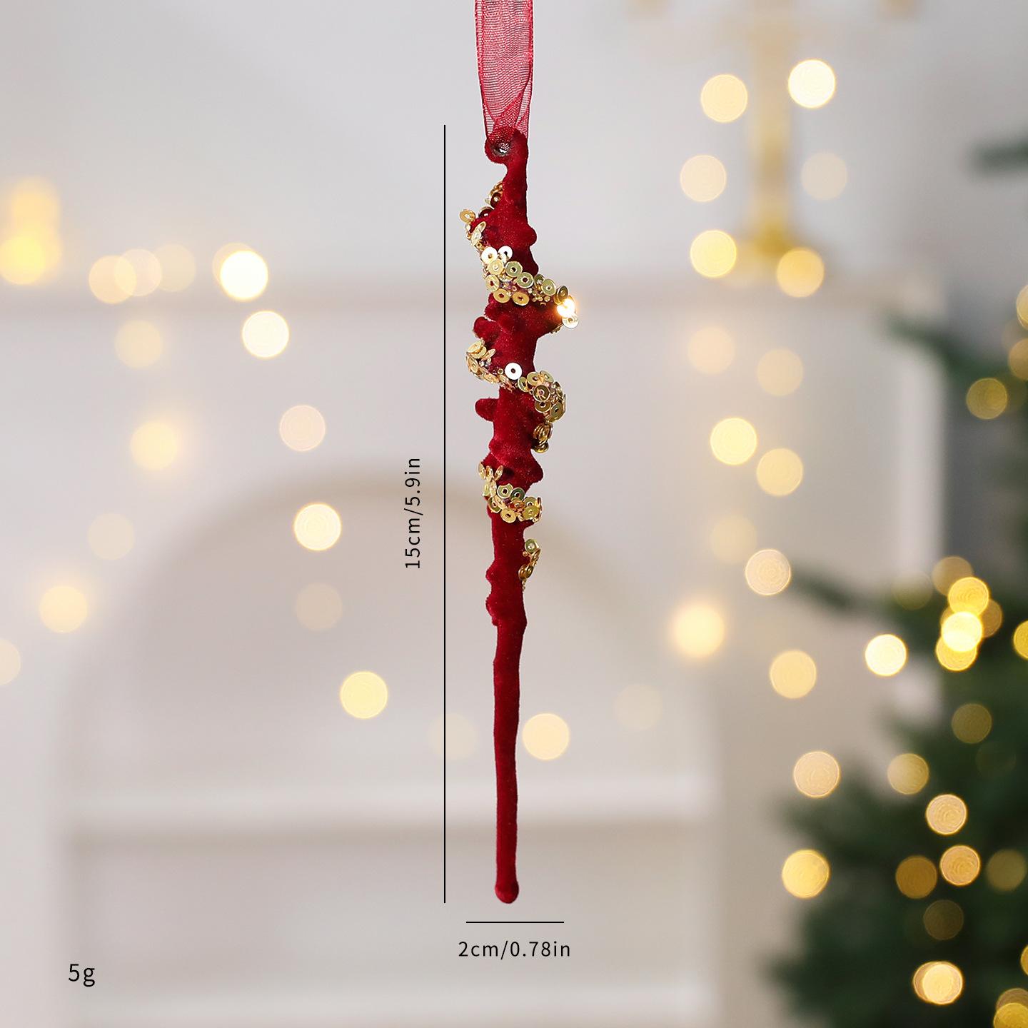 

Christmas Deer Ornaments Wine Red Flocked Bow Hanging Decor for Tree Mantel Gift Wrapping Farmhouse Rustic Holiday Decor