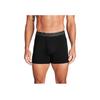 Under Armour Elastic Letter Logo Slim Fit Boxer Briefs 3 Pack Men underwear Black 1387425-001