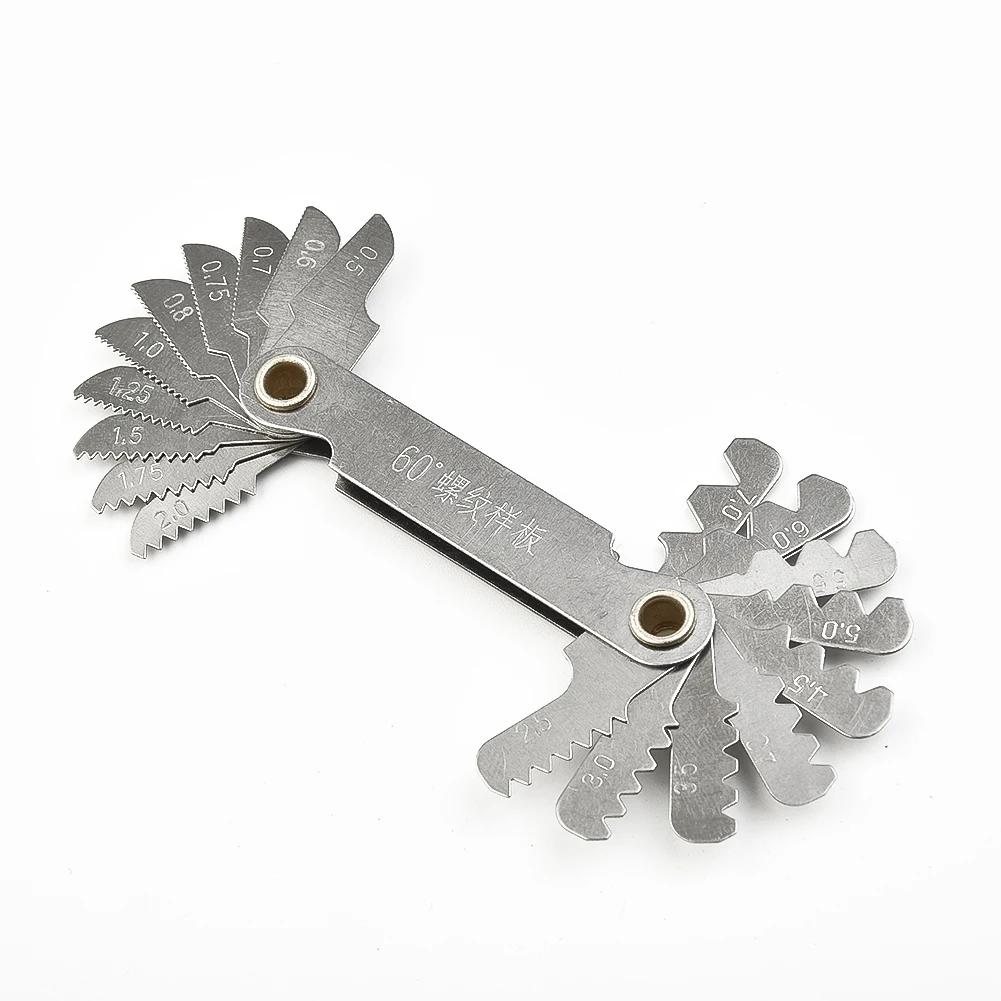

1-piece 55°/60° Metric Imperial Thread Gauge Gear Tooth Pitch Gauge Measuring Center Thread Gauge Measuring Tool