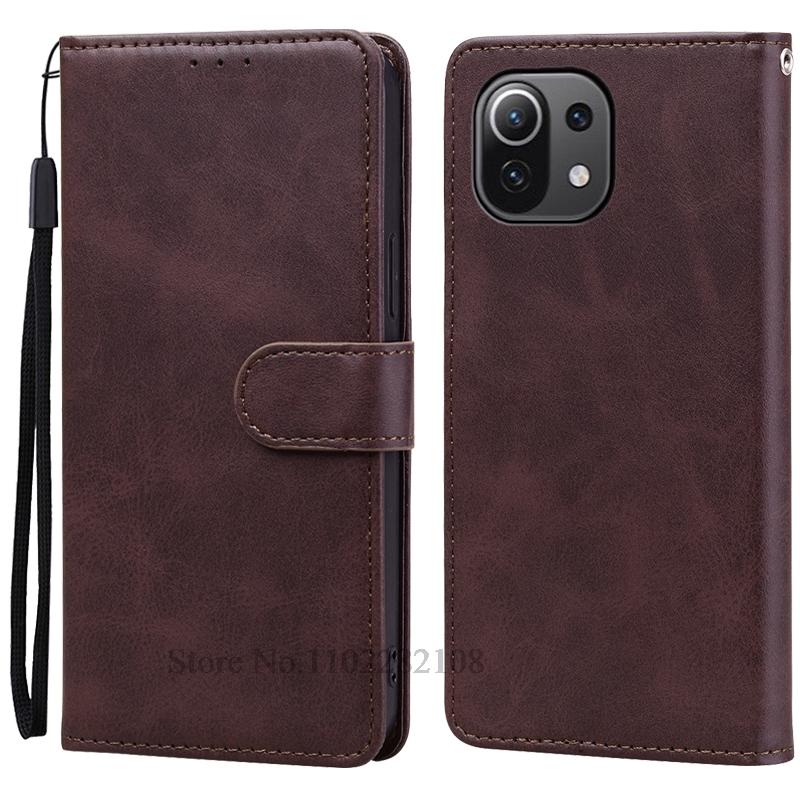 

Чехол для Mi 11 Lite для Xiaomi Mi 11 Lite 5G NE Кожаный кошелек откидной чехол для Xiaomi Mi 11 Lite Чехол Mi 11 Pro 11i Обложка Coque Fundas Mi 11 Lite 5G NE кофейный