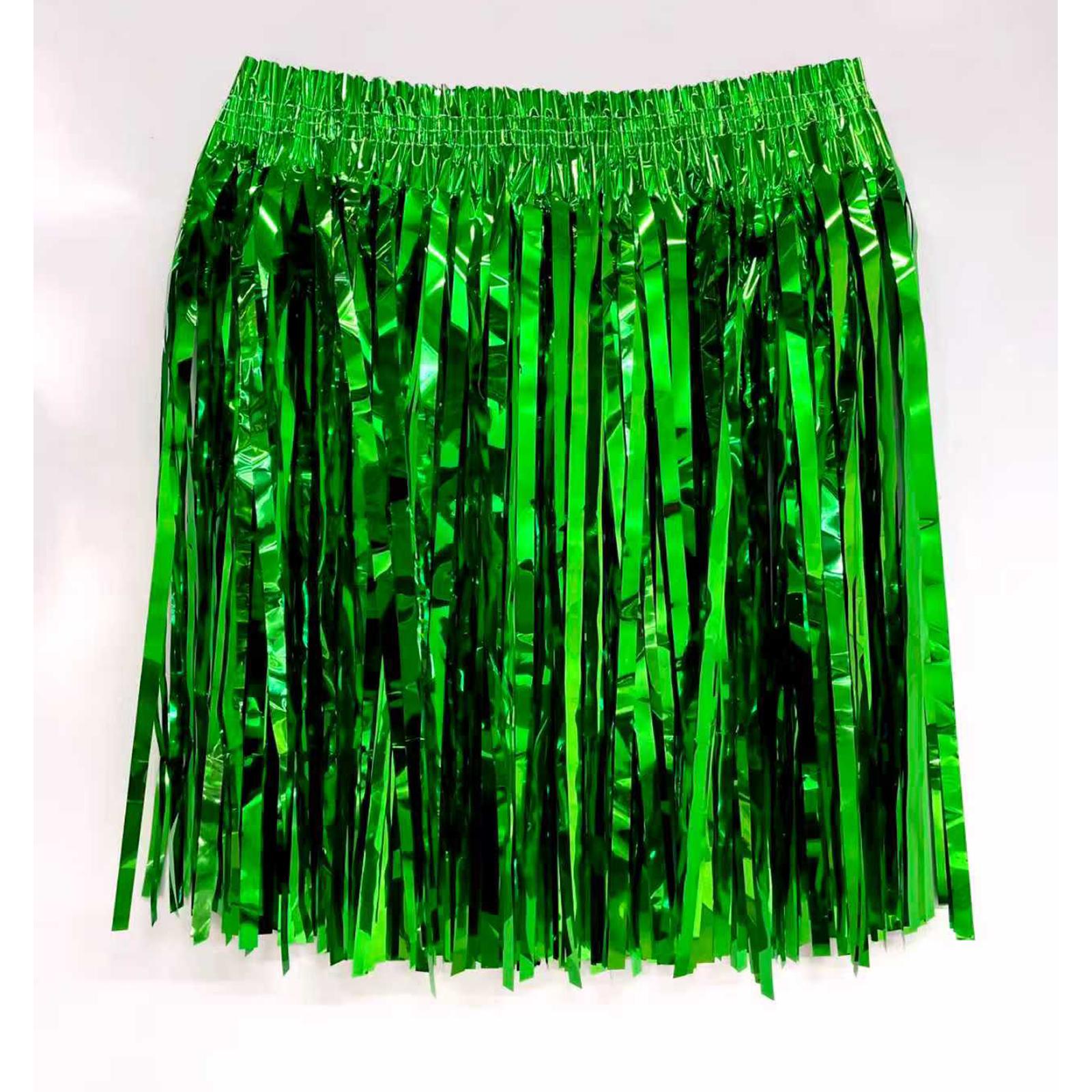 

Карнавальное танцевальное выступление Юбка из дождевого шелка День защиты детей Декорация для выступления Гавайская юбка из дождевого шелка с травой Наряд One Size зелёный