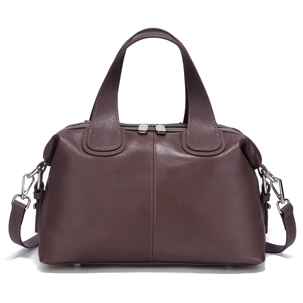 Geantă de damă cu mâner superior din piele naturală Zency Boston Bag