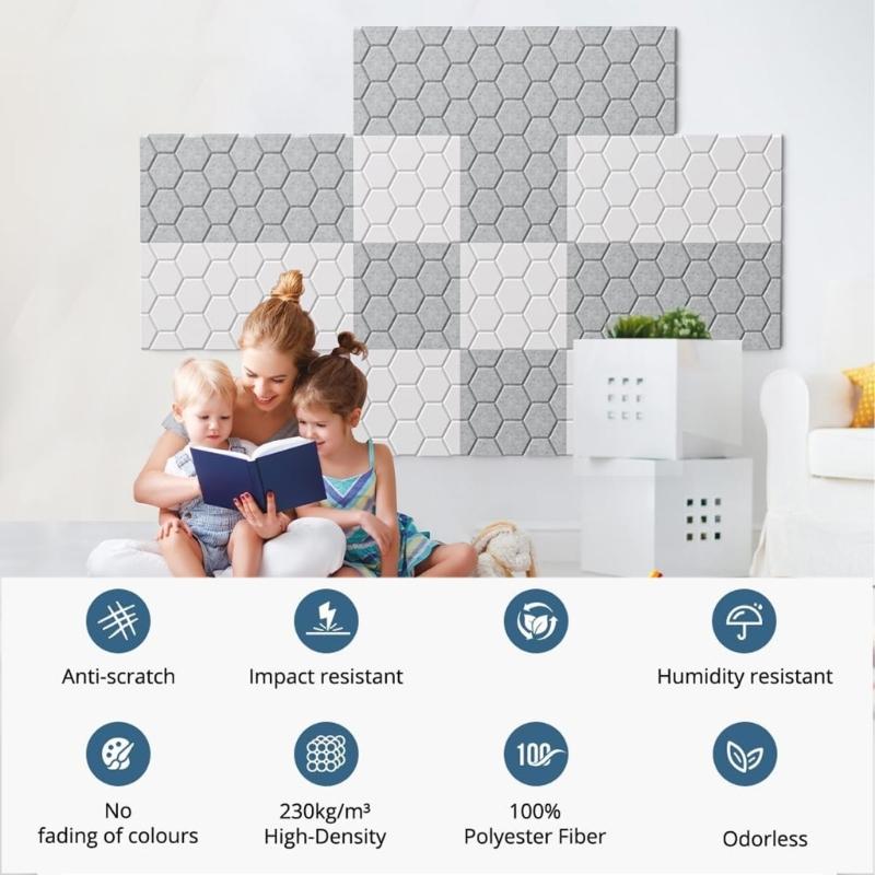 High Efficiency Soundproof Wall Panels Sound Absorption Panels Reducing Noise for Rooms Enhanced Focusing for Workplaces