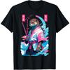 Samurai Otter In Aesthetic Vaporwave Style T-Shirt