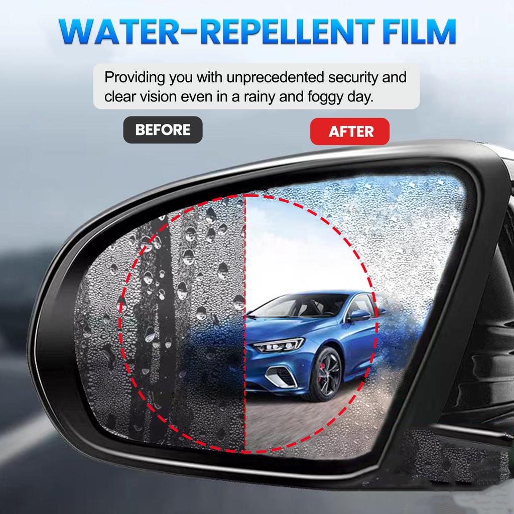 Car Side Rearview Mirror Sticker Rainproof Anti Fog Film Cover Clear Window Waterproof Bathroom Truck Hydrophobic SUV Rainy Day