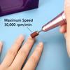 Perceuse à ongles portable rechargeable 30 000 tr/min, machine de manucure, lime à ongles électrique, outils pour nail art, ensemble pour forets à ongles