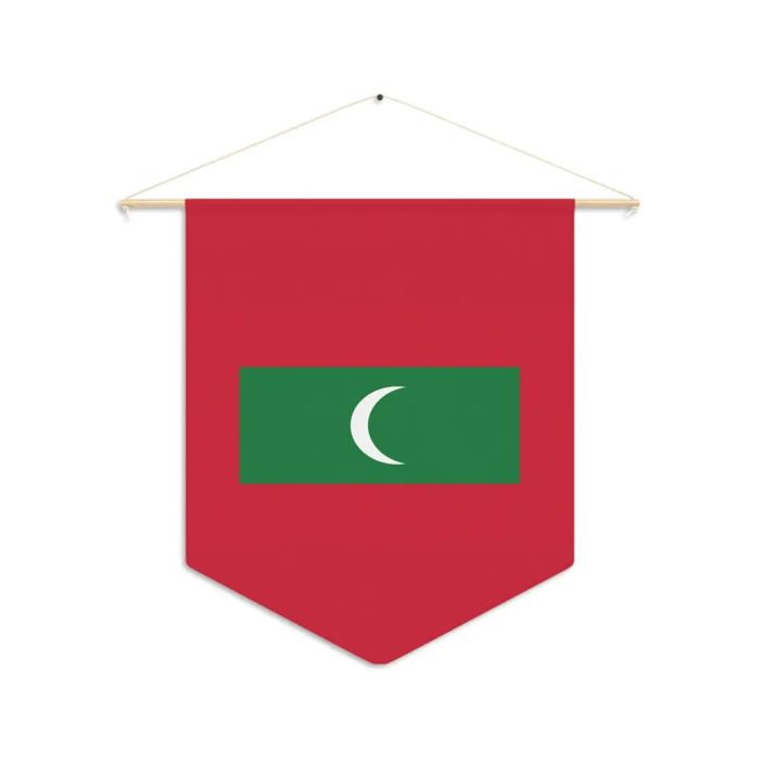 Drapeau - Maldives - 30 x 45 cm - Polyester - Impression recto/verso - Accessoires inclus