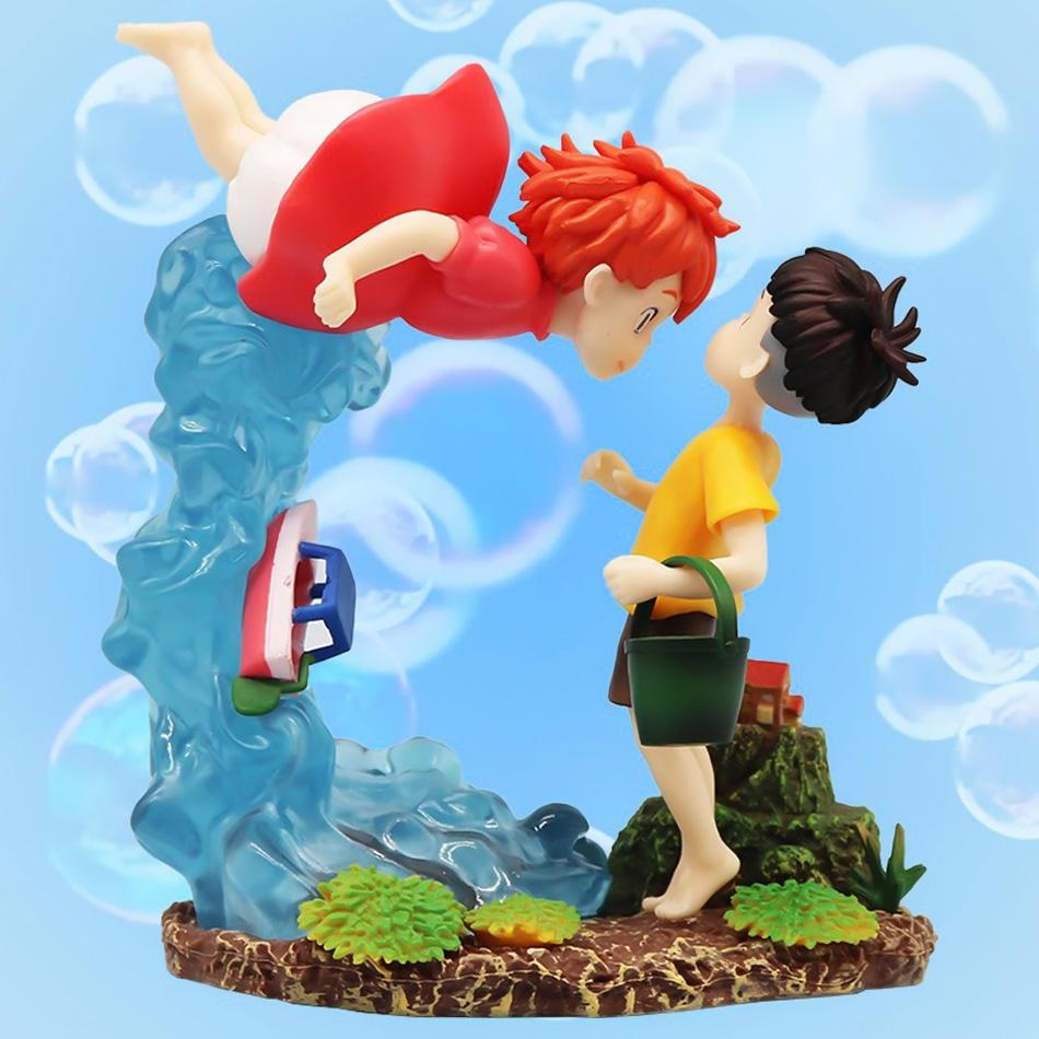 Anime Ponyo On the Cliff PVC GK Statue 15cm Action Figurine Model Doll Christmas Toy Gift for Kids New Year Gift In Stock